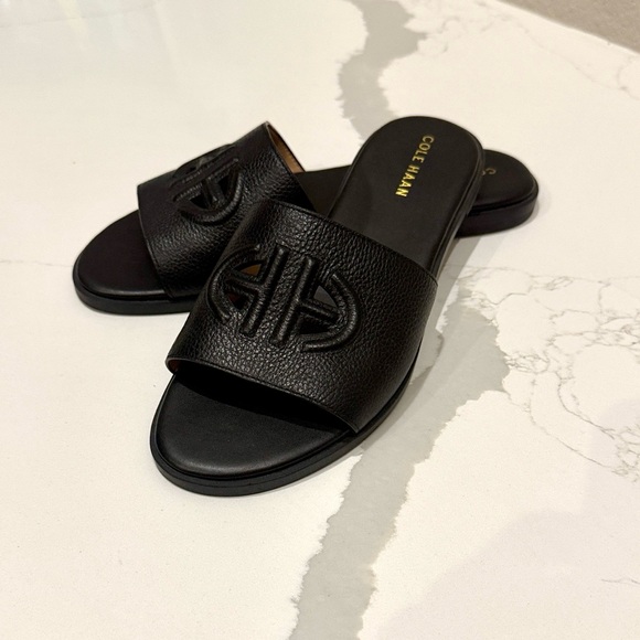 Cole Haan Women's Black Leather Sandals - Picture 1 of 8